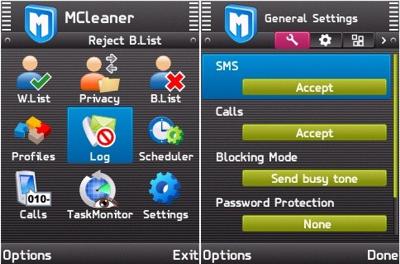 نرم افزار بلک لیست MCleaner v2.1.2 Beta S60v3 S60v5