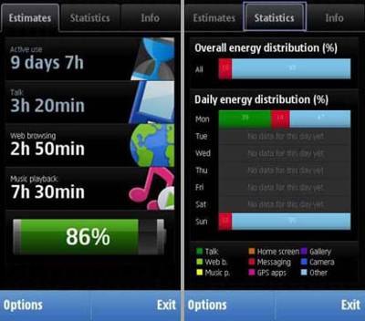 نمایش اطلاعات گوشی با Nokia Battery Monitor S60v5