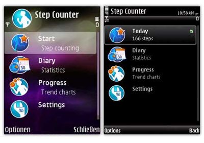 دفتر خاطرات الکرونیکی با نرم افزار NokiaStepCounter v0.21 برای موبایل