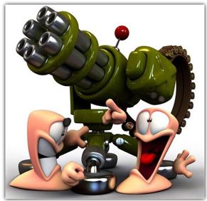 دانلود بازی جاوا Worms Crazy Golf – بازی موبایل