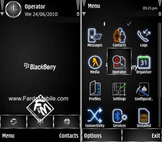 تبدیل منو نوکیا به منو گوشی های بلک بری Blackberry Style Theme For Nokia