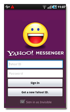 نرم افزار یاهو مسنجر برای آندروید Android Yahoo Messenger v1.2