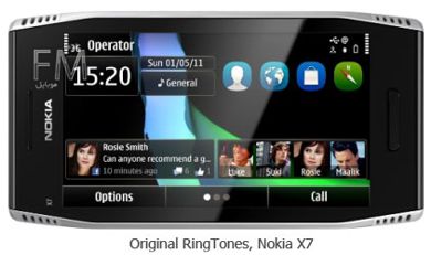 مجموعه زنگ های فابریک X7 -دانلود Nokia X7 Original ringtones