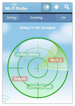 نرم افزار جستجو شبکه های بیسیم در آندروید با WiFi Finder v3.1