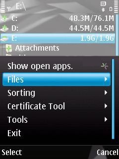 نرم افزار فایل منیجر برای نوکیا سری ۶۰ ویرایش ۳ – DynaFile v1.02