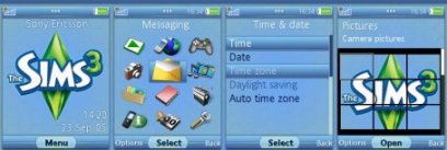تم سونی اریکسون – تم Sims 3 برای گوشی موبایل