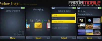 تم موبایل برای سونی اریکسون : Yellow & white Trend