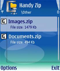 باز کردن فایل های زیپ zip در گوشی های نوکیا سری ۶۰ ورژن ۳ با handy zip