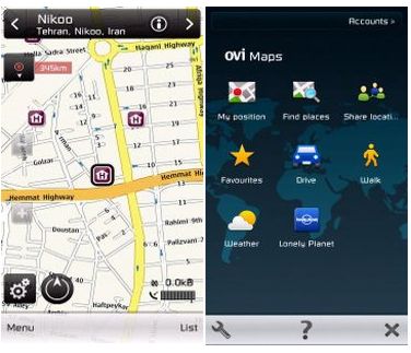 ورژن جدید برنامه نقشه یابی نوکیا Ovi Maps v3.03 – دانلود